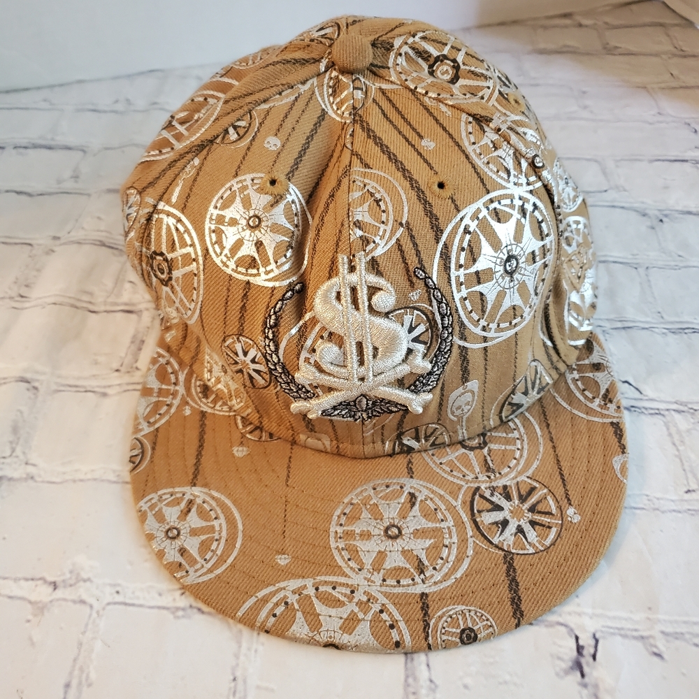 New Era 59fifty Men's Cap Gold And Sliver Size 7. 7/8… Gem